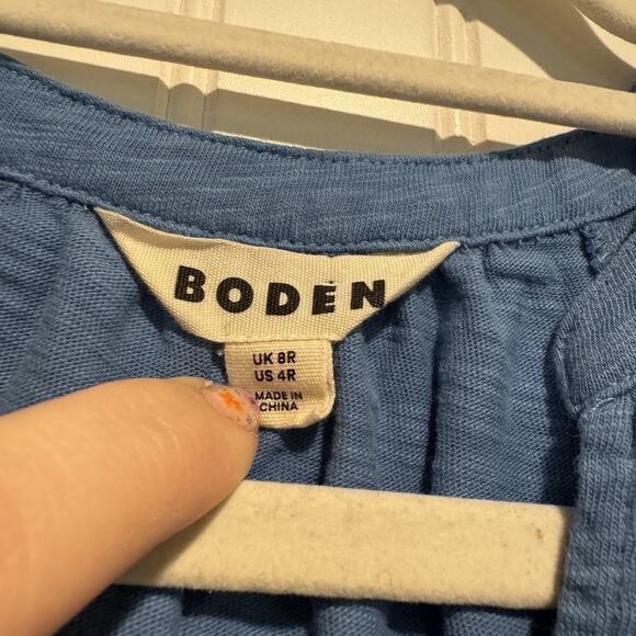 Boden Trim Detail Jersey Dress Porcelain Blue Size 4 - Picture 5 of 7